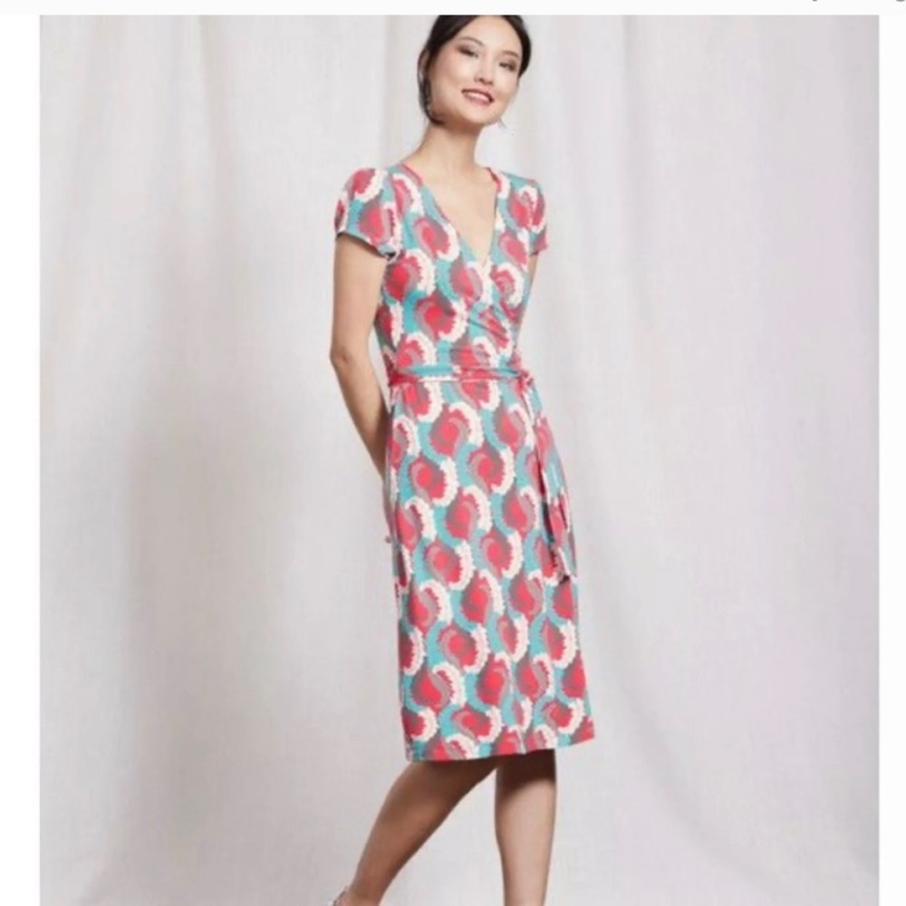 Boden Floral Wrap Dress
